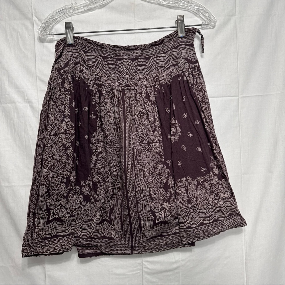Blue Plate  Bandana Print Flowy Lined Side Zip 100% Cotton Skirt size L y2k